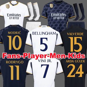 23 24 24 Bellingham Fan Wersja Piłka nożna Vini Jr Real Madrids Camavinga Tchouameni Valverde Asensio Modric 2023 2024 Football Shirt Men Kits Kids