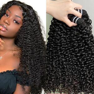 Высочайшее качество 4b Kinky Curly 100% необработанные пучки человеческих волос 3 шт. Модные перуанские Indain камбоджийские бразильские наращивания волос Remy Virgin