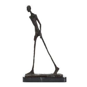 Walking Man Staty Bronze av Giacometti Replica Abstract Skeleton Sculpture Vintage Collection Art Home Decor 210329221w