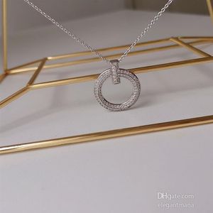 hänge halsband guldfyllda smycken choker dubbel rad diamant hårdvara designer smycken locket armband klockor kvinnor par fashio322q