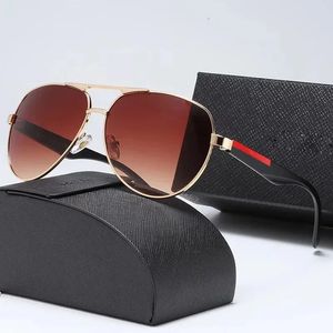 Luxury Designer sunglasses men square metal glasses frame mirror type cool summer Oval sun glasses for women mens With Box