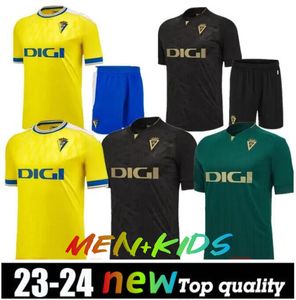 23 24 Cádiz camisas de futebol CADIZ CF 2023 2024 LOZANO ALEX Bodiger Juan Cala CAMISETA ASCENSO A LIGA SANTANDER de Carnaval homens crianças casa fora 3ª camisa de futebol6666