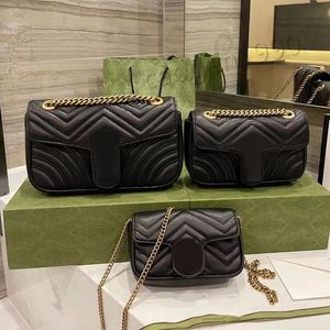 2023 bolsas de grife marca de luxo bolsa de ombro corrente senhoras moda clássico mensageiro mão para melhorar a qualidade com caixa