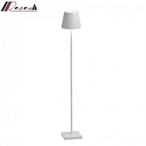 Modern El Style Energy Saving Floor Lamp LED -aluminium USB laddningsbar batteri trådlöst beröringsomkopplare Golvljus för sovrum H262F