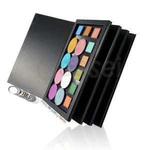 Eye Shadow Coosei bokformad stor magnetisk ögonskugga pallete 3 4 lager tomma stora makeup palett förvaringslåda 60 st 36mm skuggor 230909