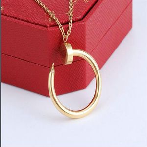 Designer luxury necklace designers jewelry gold silver double ring christmas gift cjeweler mens woman diamond love pendant necklac278e