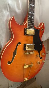 nuova chitarra elettrica Custom Shop jazz corpo cavo Lemon Burst all'ingrosso