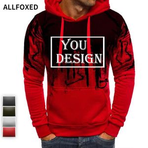 Mens Hoodies Sweatshirts Custom Hoodies Diy Text Image Print Pullover Anpassad sport Casual Sweatshirt Högkvalitativ Streetwear 230909