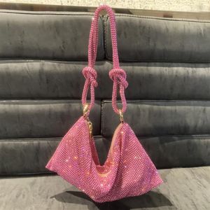 Bolsa de strass brilhante bolsa prata diamante bolsas para mulheres atualizar noite baile strass bolsa hobo bag223k