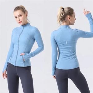 Lu Yoga Jacket Women Depine Defining Workout Sport Lu Coat Fitnessジャケットスポーツクイックドライアクティブウェアトップソリッドジップアップスウェットシャツスポーツウェア2884