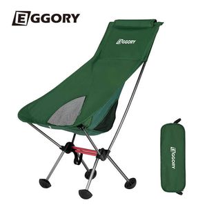 Lägermöbler Eggory Folding Camping Chair Double Crossbar Portable Ultralight Fishing Chair Outdoor Travel Picnic Beach Chair Seat 270 kg HKD230909