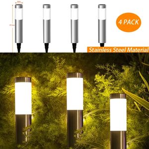 Solar Outdoor Garden Lights Cylindrical LED lights Long Tube Lights Garden Lights Waterproof Plug-in Lights