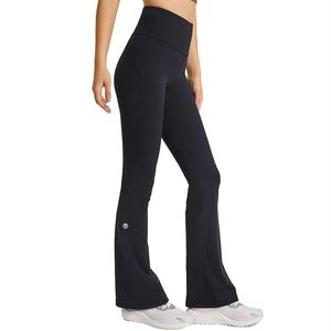 Pantaloni da yoga da donna Pantaloni svasati slim fit Pantaloni alti elasticizzati Nude All-match Pantaloni sportivi casual per signora Autunno e2115