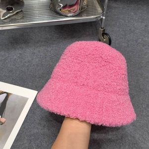 冬のビーニースカルキャップハットカシミア女性男性ピンク高品質の濃い暖かい帽子キャップをブレンド