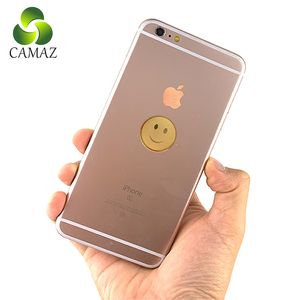 Camaz 24K Gold Anti Strålning klistermärke EMF Protection Sticker Circle Smile EMR Negative Ions Sticker för gratis frakt