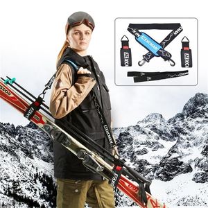 アイスアックスXCMAN Alpine Ski and Poles and Boots Straps Bonus Sholden Sling Cushioned Holderを使用して、スキーとポール221115299bを保護します