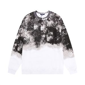 Men's Plus Size Hoodies & Sweatshirts Autumn and Winter New Watercolor Old Flower Letter Round Neck Sweater Men's and Women's Hoodie Long Sleeve Coat