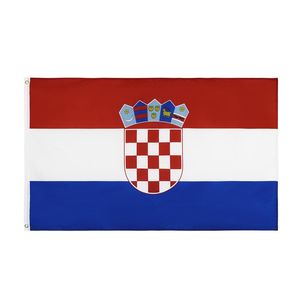 HR HRV HRVATSKA KROATIA Flagga Hela kvalitet 90x150cm 3x5fts redo att skicka lager 100% Polyester285U