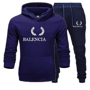 Tasarımcı Trailsuit Mesn Marka Baskılı Spor Giyim Erkekleri 19 Renk Sıcak İki Parçası Set Gevşek Hoodie Sweatshirt Pantolon Setleri Hoodie Jogging