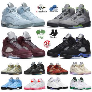 Классические баскетбольные кроссовки 5s Designer OG Jumpman 5 Off Noir Lucky Green Georgetown Craft Light Orewood Brown Sail UNC Muslin Aqua Пасхальные мужские кроссовки Кроссовки