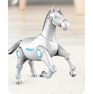 Giocattolo Rc Modello di robot intelligente Robot da scrivania Animali Giocattolo Capretto Creativo Giocattolo fai da te Cavallo Lampada multifunzionale Luce Unicorno Sensore tattile Laboratorio Scienza Giocattoli per bambini Giocattolo tradizionale