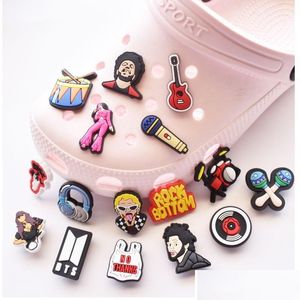 Schuhteile Zubehör Jungen Mädchen Schuhe Blume PVC Charms Loch Garten Fit Bands Armbänder Clog Jibz Kinder Geschenke Dekoration Armband Bu Dhnus