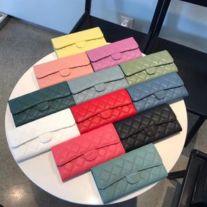 High-end moda saco mulheres designers de alta qualidade carteira de couro senhora caviar luxo ling dois dobráveis bolsas de alta capacidade walle267l