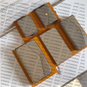 Präglat läderhölje kort plånbok för kvinnors små lädervaror khaki plånböcker sålda w box265l