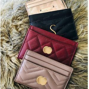 luxury Designer Top quality Card Holder Genuine Leather Marmont G purse Fashion Y Womens men Purses Mens Key Ring Credit Coin Mini254K