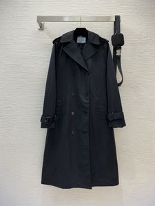 Pra 2023 trench nero cappotti da donna firmati da donna Cappotto lungo giacca firmata di alta qualità da donna giacca invernale da donna giacca firmata da donna compleanno regalo di Natale