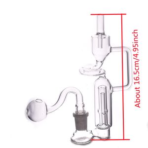 Grosso Heady Glass Bong Hookah Dabber Rig Recycler Water Bongs Smoke Pipe 14.4mm Feminino Joint com Regular Bacia de Tabaco para Fumar