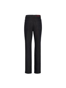 Calça jeans feminina inverno kiton preto algodão caxemira slim reta