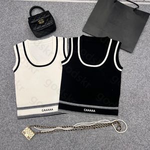 Fashion Brand Women Knitted Vest Designer Sleeveless Camisole Sexy Letter Print Knitwear Lady Tops