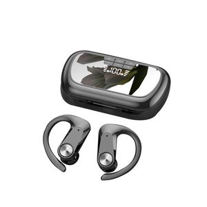 TWS Bluethooth Earbuds Y7ステレオHifiデジタルディスプレイEarhookスポーツイヤホンサポートTFカードMP3プレーヤーイヤホン2 in 1