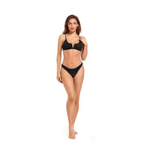 conjunto de roupa de banho bronzeada para mulheres modelos de biquíni de duas peças T40B16