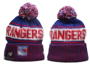 2023 Hockey Rangers Beanie North American Team Side Patch Winter Wool Sport Knit Hat Skull Caps Beanies A0
