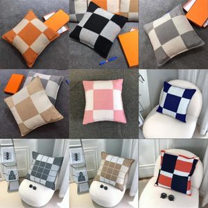 Letter Designer Pillow Bedding Home Room Decor Cudow Case Couch Stol Sofa Orange Car Thick Cashmere Cushion Multisize Men Women C2491