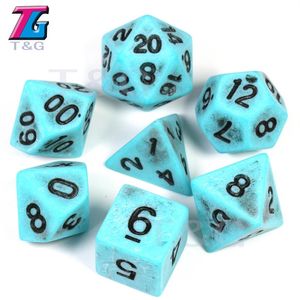 Old Dice Set 7pcs Plastic Unique Distressed Effect2224