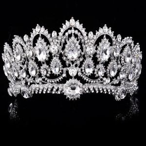 Luxurious Sparkle Pageant Crowns Rhinestones Wedding Bridal Crowns Bridal Jewelry Tiaras & Hair Accessories shiny bridal tiaras326k