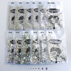 Nail Art Dekorationen SS3 SS40 Mix Flache Rückseite Kristall AB Kleber Auf Nicht Fix Für Nägel Diy Steine Accessori Dekoration 230909