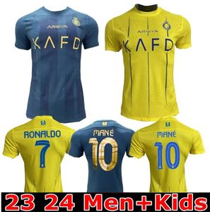 2023 2024 AL NASSR FC Soccer Jerseys Ronaldo fans Player Home 23 24 Brozovic Ghareeb Talisca Telles Masharipov Lajami Men Kids Jersey Kit Football Shirt Al-Nassr FC