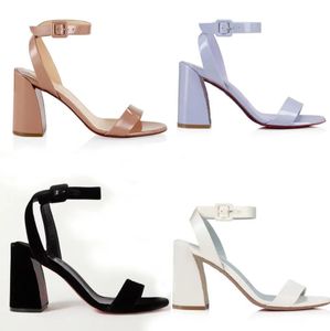 Women luxury brands sandals chunky heeled high heels Miss Sabina summer cool shoes patent leathers sandal 35-43 Box