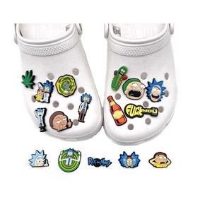 Schuhteile Zubehör Grün Cartoon PVC Charms Schuhe Schnallen Bänder Fit Armbänder Clog Jibz Armband Jungen Gardenshoeshat Dekoration D Dhxdi