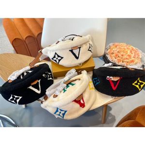 Evening Bags New design Crossbody Bag Teddy Bumbag Designer Mens Fluffy Shoulder Bags Fashion Waist Belts Fuzzy Bum Bag Cross Body260g