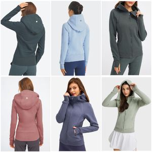 Ll-ydpf115 Egzersiz Fitness Wear Womens Yoga Kıyafet Hoodies Sports giyim dış ceketleri açık giyim gündelik yetişkin koşu eğitmeni 2362