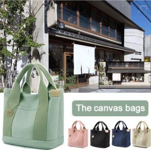 収納バッグMintiml大容量マルチポケットハンドバッグ日本の手作りシンプルなショッピングバッグ再利用可能なキャンバスカジュアルデイリー