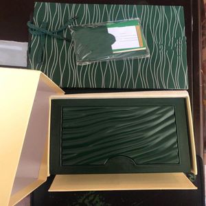 Luxury watch GiftVarious watch cases Box Wood Paper Material Green small manual tag card Sapphire waterproof payment option225C