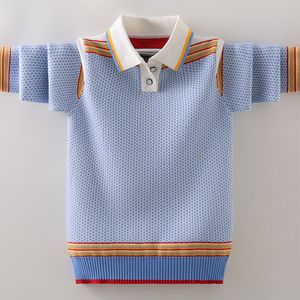 풀오버 겨울 어린이 의류 소년의 옷 뜨개질 스웨터 어린이 면적 제품 따뜻한 소년 230909
