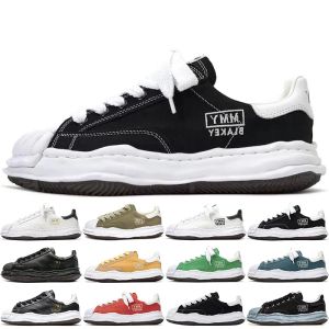 Nya klassiska Maison Mihara Yasuhiro Blakey OG Sole Canvas Low Mens Sports Sneakers Womens Trainers Low Tops Green Black White Yellow Mmy Retro Shoes 36-45