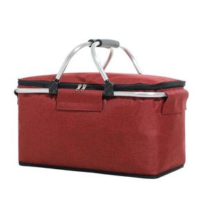 Outdoor Bags Folding Picnic Basket Heat Preservation Portable Ice Bag Insulation Shopping Cooler228n